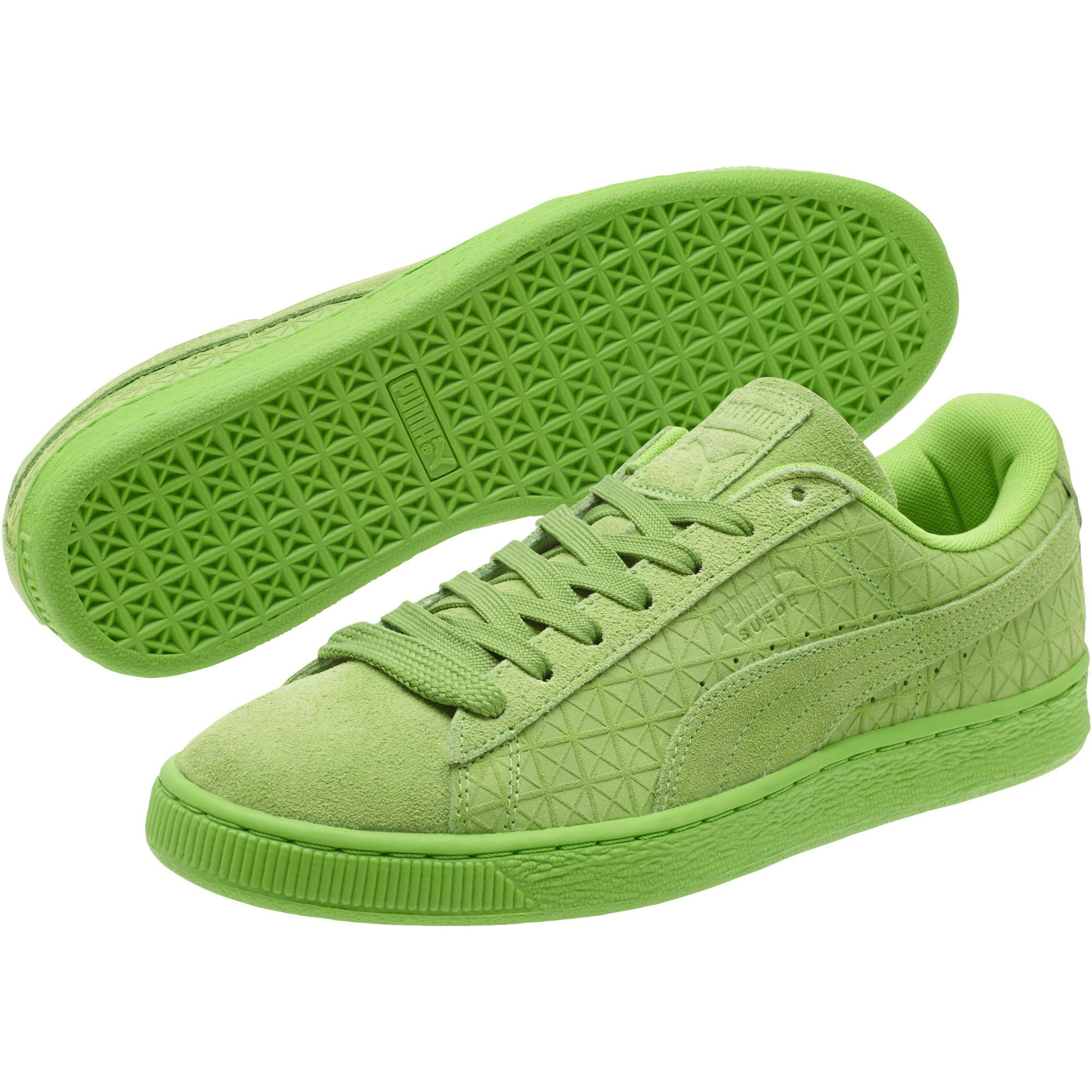 neon green puma sneakers
